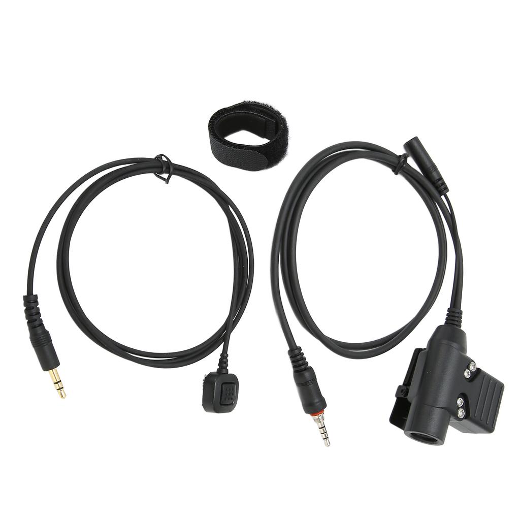 PTT Adapter with Back Clip Push To Talk Portable Radio Headset Adapter for Vertex VX?6R VX?7R