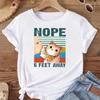 (Asian Size) T Shirt Women Print Tee Top Cat Funny Trend Cute Lovely Style Fashion Female Clothing Short Sleeve Graphic T-shirts