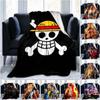 Anime One Piece 3D Printed Flannel Blanket Couch Quilt Cover Travel Child Bedding Plush Throw Flannel Blanket