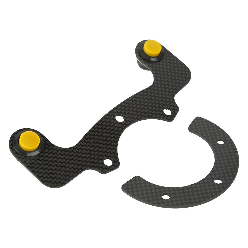 External Horn Button Kits Carbon Fiber 6 Bolts Steering Wheel Modified Button Universal Fit for Horns Lights Yellow