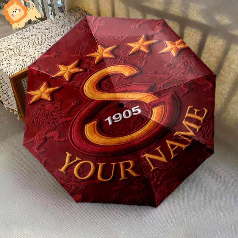 1 шт. Автоматический складной зонт - Узор с индивидуальным именем Galatasaray S, Портативная и складная конструкция с 8 спицами, Рождественские и новогодние подарки