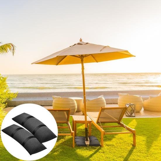 2 шт. базовые грузики для зонтов, уличные многоразовые мешки с песком, водостойкие, устойчивые к ультрафиолетовому излучению, ткань высокой плотности, мебель для патио, мешки с песком, гири