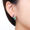 Orstarry S925 Silver Earrings Exquisite Flower Tulip, Iris, Violet Earrings For Women Birthday Gift Silver Jewelry