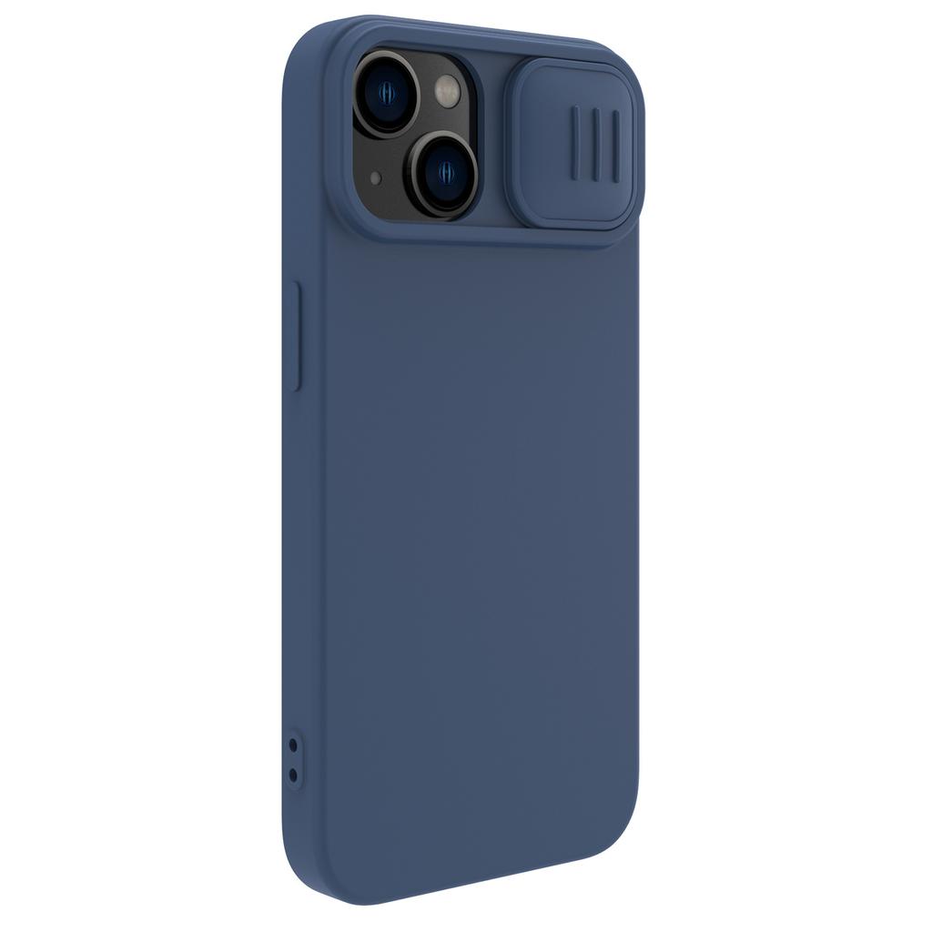 Nillkin CamShield Blue Silicone Case with Lens Cover for iPhone 14