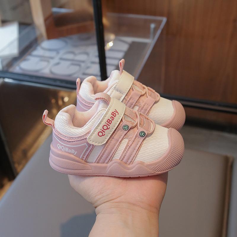 Baby Toddler Shoes Men's Spring and Autumn Baby Shoes Soft Sole Non-slip 0 1-3 Year Old Girl Shoes Do Not Fall Off Breathable Single Shoes