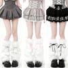 Plush Ball Winter Leg Warmers Knitted Long Stockings Fashion Furry Leg Warmers  Streetwear