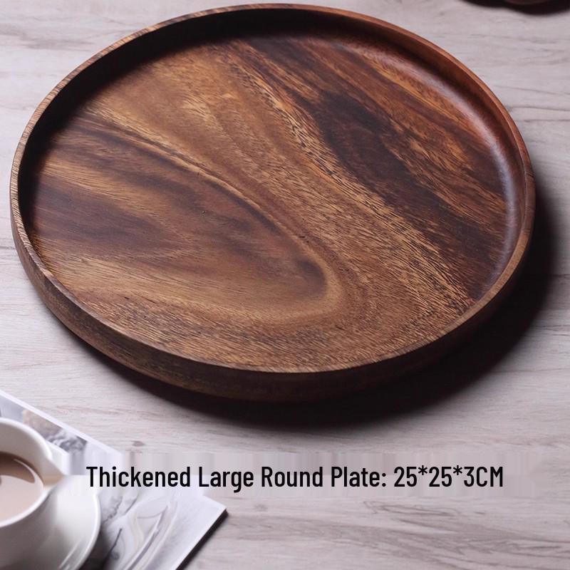 Универсальный поднос из японского ореха – Идеально подходит для подачи чая, фруктов или пиццы в отелях