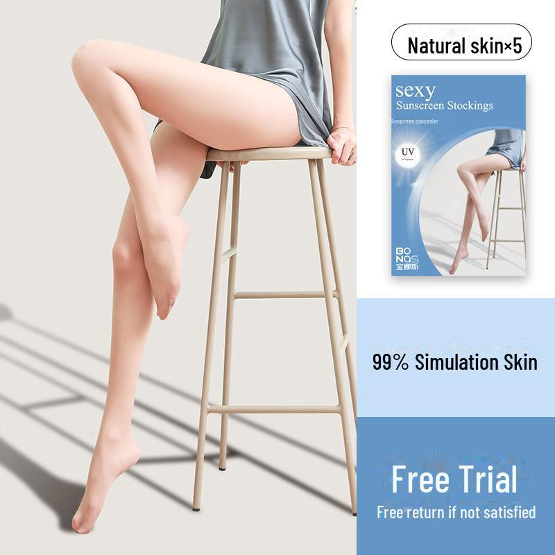 Ультратонкие невидимые чулки 2022 года: Летние колготки с защитой от защемлений, корректирующие и улучшающие внешний вид кожи