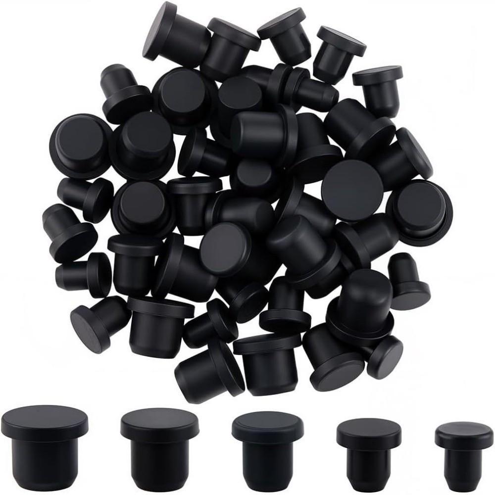 50PCS 5 Sizes Rubber Hole Plug Waterproof Multifunctional Silicone Plugs Replacement Bottle Mouth Plug