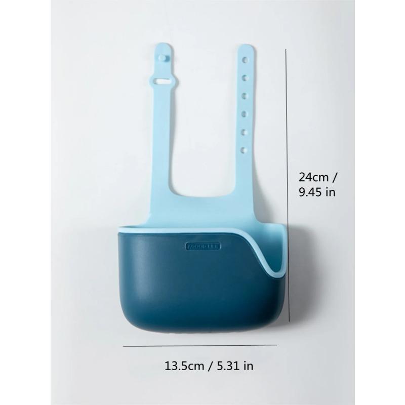 Home Storage Drain Basket Kitchen Sink Holder Adjustable Soap Sponge Shlf Hanging Drain Basket Bag Kitchen Accessories