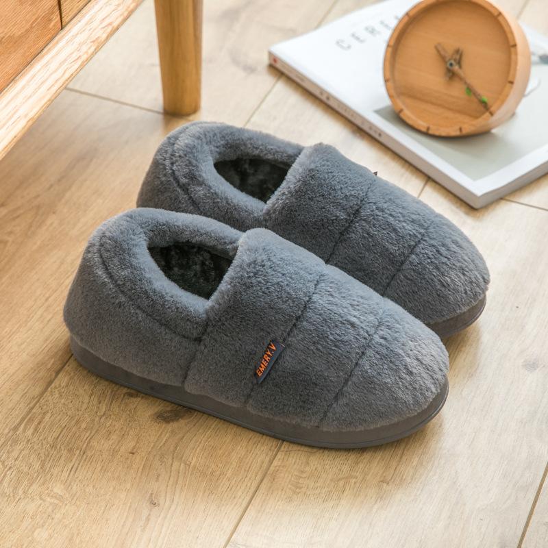 Female And Male Couple Autunmn And Winter Slippers Men Plush Cotton Slipper Shoes Women Home Indoor Warm Slides Women Shoes