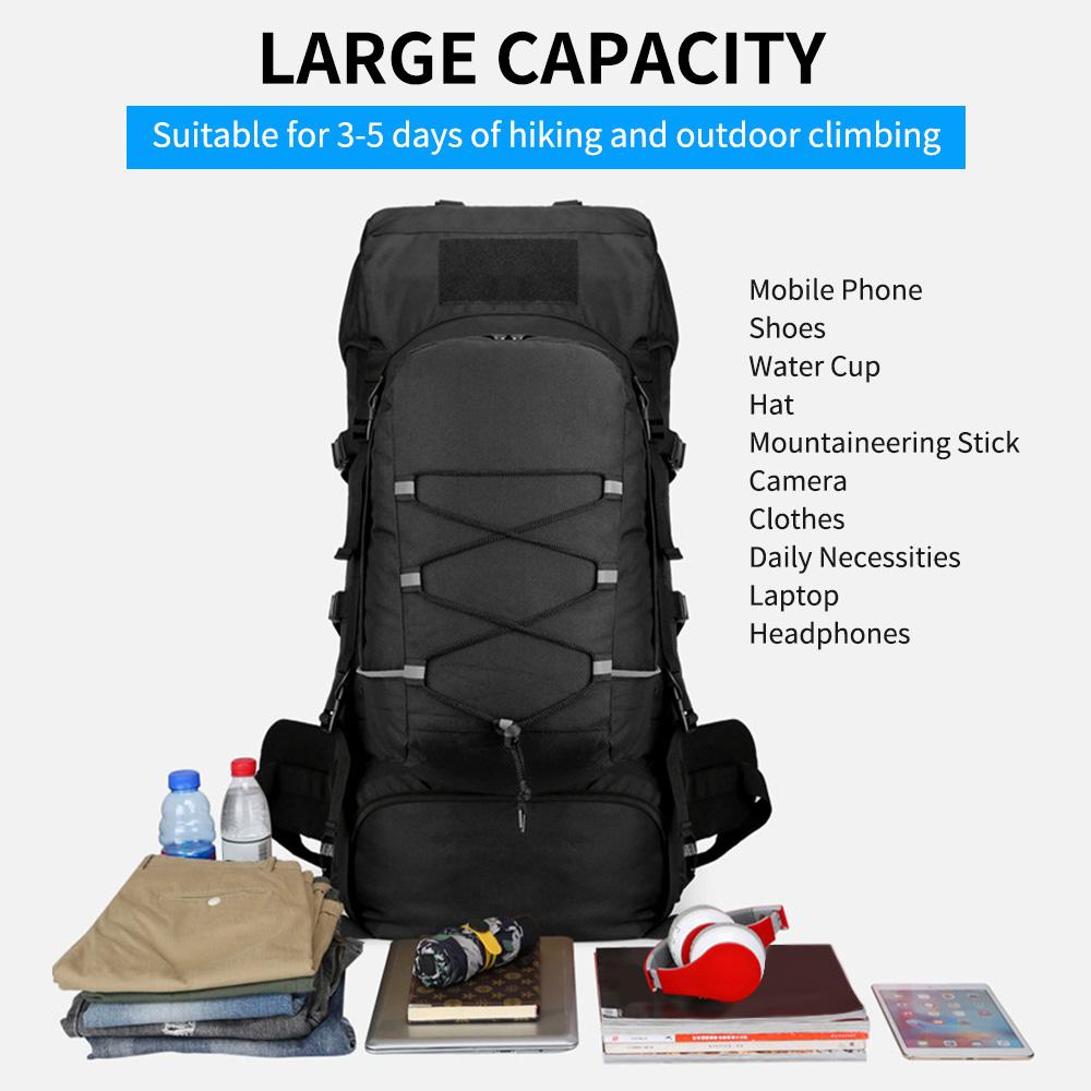 2 в 1 альпинистский рюкзак большой емкости походный рюкзак нейлоновый рюкзак для кемпинга с дождевиком