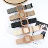 Fashion Bohemian Elastic Waist Belt Wide Braided Waistbelt Straw Belt