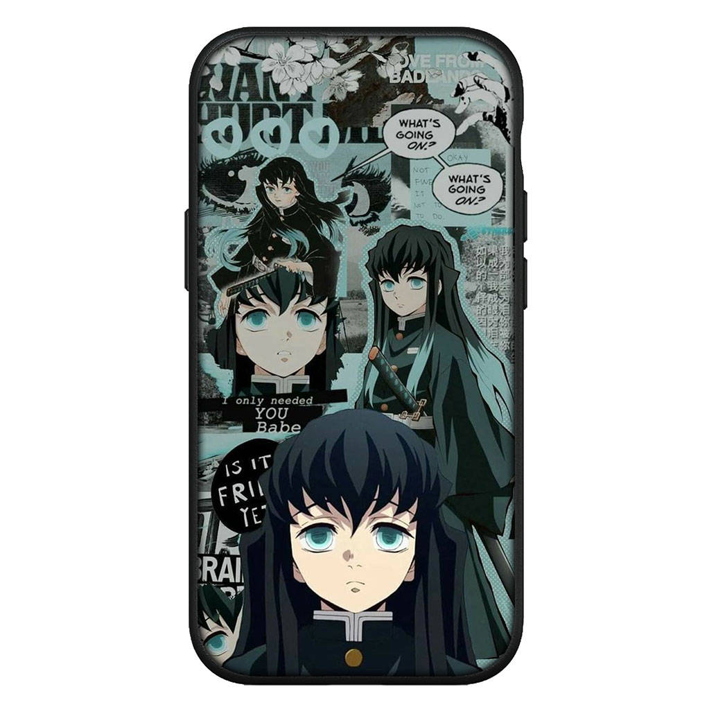 Для Samsung Galaxy S24 S23 iPhone 16 15 14 Xiaomi Redmi Note 13 12 11 Plus 9 Pro Max X XR Чехол Muichiro Tokito Demon Slayer Kamado Tanjiro OPPO Huawei