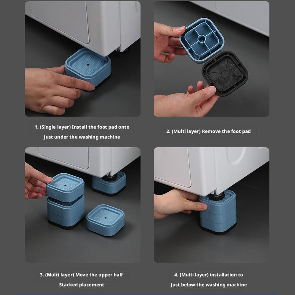 Набор из 4 подставок для мебели, противоскользящие накладки для стиральной машины, регулируемые подставки для кровати для стола, письменного стола, дивана, кресла, дивана, шкафа