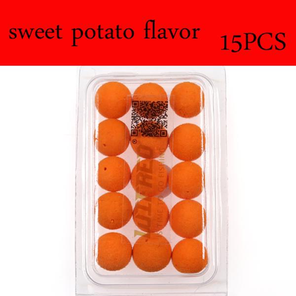 15PCS/30PCS 12mm Carp Fishing Pop Ups Boilies Baits Corn Apple Strawberry Sweet Potato Flavor Carping Bait