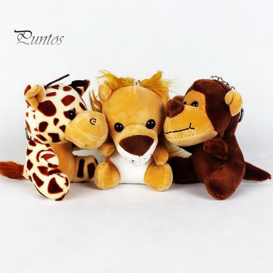 Брелок с животными, джунгли, обезьяна, тигр, лев, жираф, слон, леопард, кукла, плюшевые игрушки, милый мультяшный плюшевый рюкзак, кулон, подарки для девочек