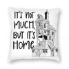 Its Not Much But Its Home Pillowcase Polyester Linen Velvet Pattern Zip Decor Throw Pillow Case Room Cushion Cover Wholesale