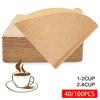 40/100 шт. Выдвижная фильтровальная бумага для капельного кофе из древесной целлюлозы, бумага для ручного заваривания, новый кофе ручного заваривания