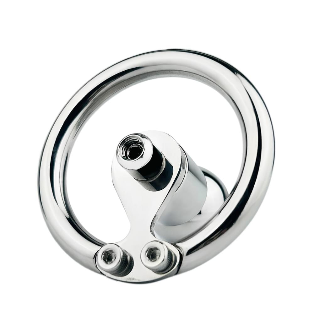 304 Steel Inverted Flat Chastity Cage CBT Device Urethral Catheter Penis Ring Wearable Lock BDSM Power Exchange Adult Sex Toys