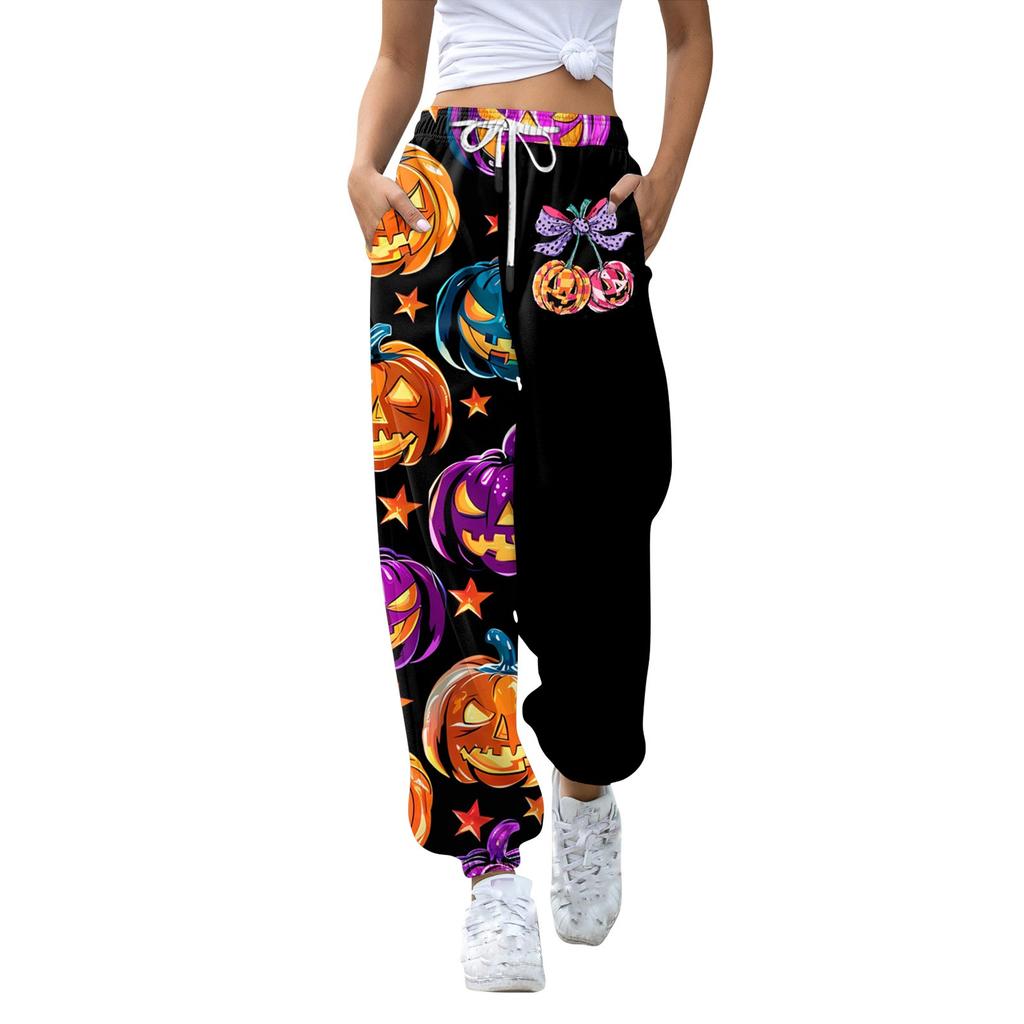 Women's Casual Fashion Sweatpants Halloween Printed Casual Pants