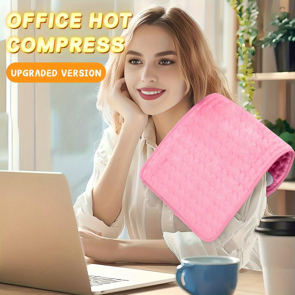 Электроодеяло - 6 скоростей регулировки температуры, подходит для шеи, живота, плеч, коленей, мягкая фланель, автоматическое закрытие, мягкий фланелевый материал