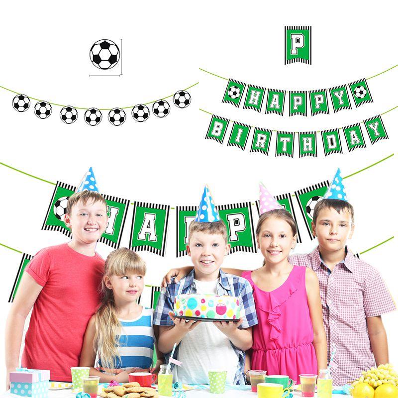 Football Theme Soccer Party Decor Happy Birthday Banner Baby Shower Birthday