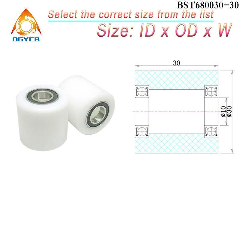 1pcs 8x35x30 Plastic Double Bearing POM Coated Roller BST69835-30 35mm Diameter Nylon Guide Wheel 8*35*30 Plastic Bearing