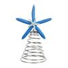 Christmas Tree Topper Resin Starfish Decoration with Spiral Wire Base