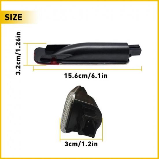 F&R LED Door Panel Light 4X Courtesy White For GMC Red Chevrolet Cadillac Hummer