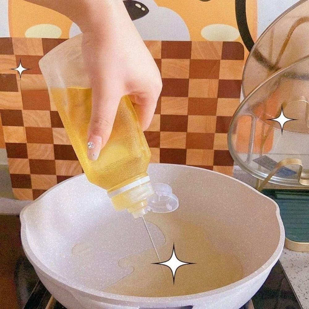 300/500ML Oil Bottle Leak-proof Ketchup Salad Dispenser Durable Condiment Squeeze Bottles