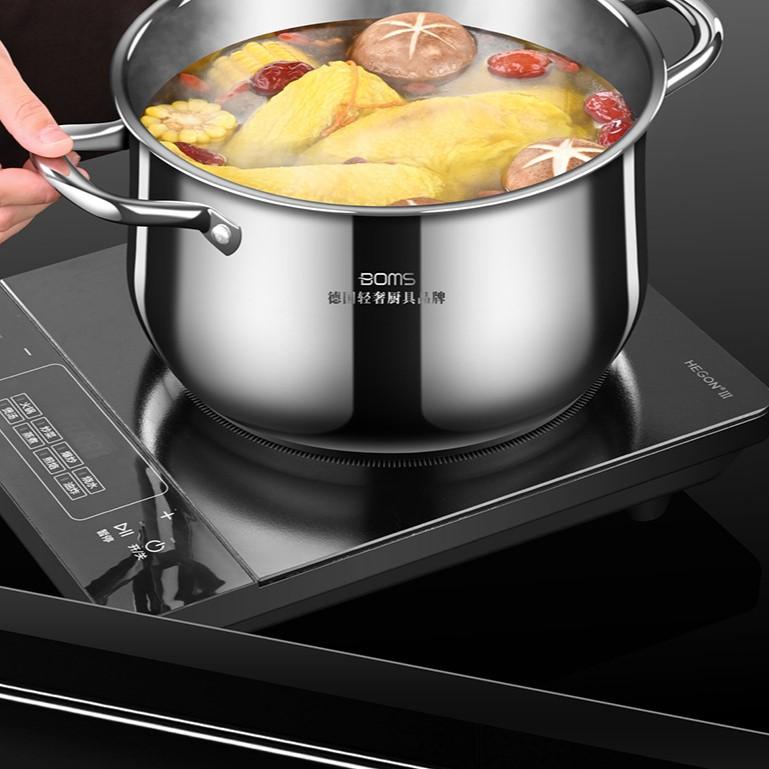Кастрюля с крышками, кастрюли из нержавеющей стали пищевого качества SUS 304 для приготовления суповых кастрюль, которые можно мыть в посудомоечной машине