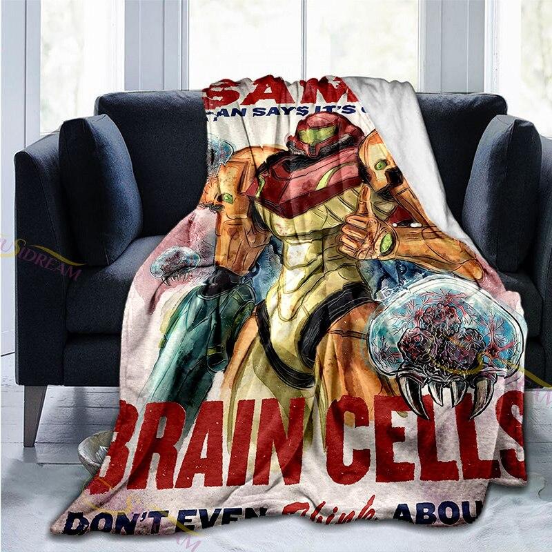 Супер теплое одеяло из микрофибры METROID с 3D принтом «Рыцарь» для детей, покрывала для отдыха сиесты, подарок для взрослых, диван, кресло, кровать, офис