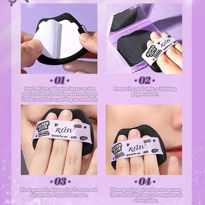 100 Листов Матирующая Бумага для Лица Промокашки для Лица Контроль Жирности Маслопоглощающая Бумага С Зеркалом и Пуховкой Инструменты для Очищения Лица