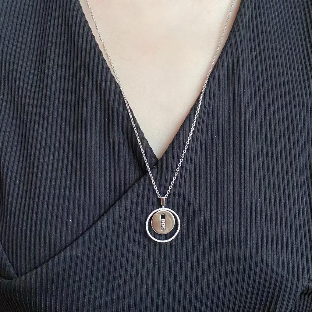 Musla Designer Vintage Move Diamond Necklace For Women Luxury Jewelry Pendant Pure 925 Sterling Silver Long Chain Necklaces