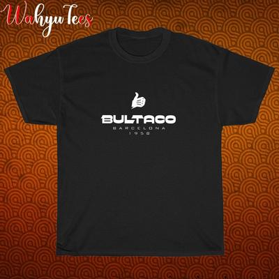 Новый! Bultaco Логотип Мотоцикла Черный Серый Темно-синий Белый Размер S-5XL Унисекс Футболка