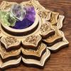 To Use Lotus Pattern Crystal Carving Crystal Ball Base Meditation Decor Wooden Ornaments Wood Base