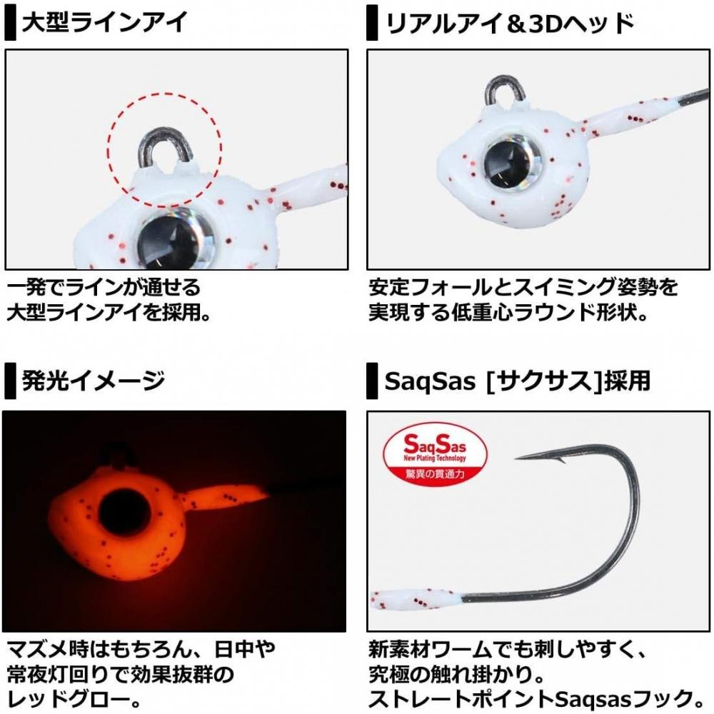 Daiwa Головка для джиг-приманки Daiwa Rockfish Horse Tsukishita Beauty Sw Light Головка для джиг-приманки Ss Red Glow Различные 1.5 8