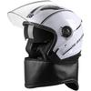 3C Certified All-Season Universal Motorcycle Helmet with Anti-Fog Double Lens and Neck Protection