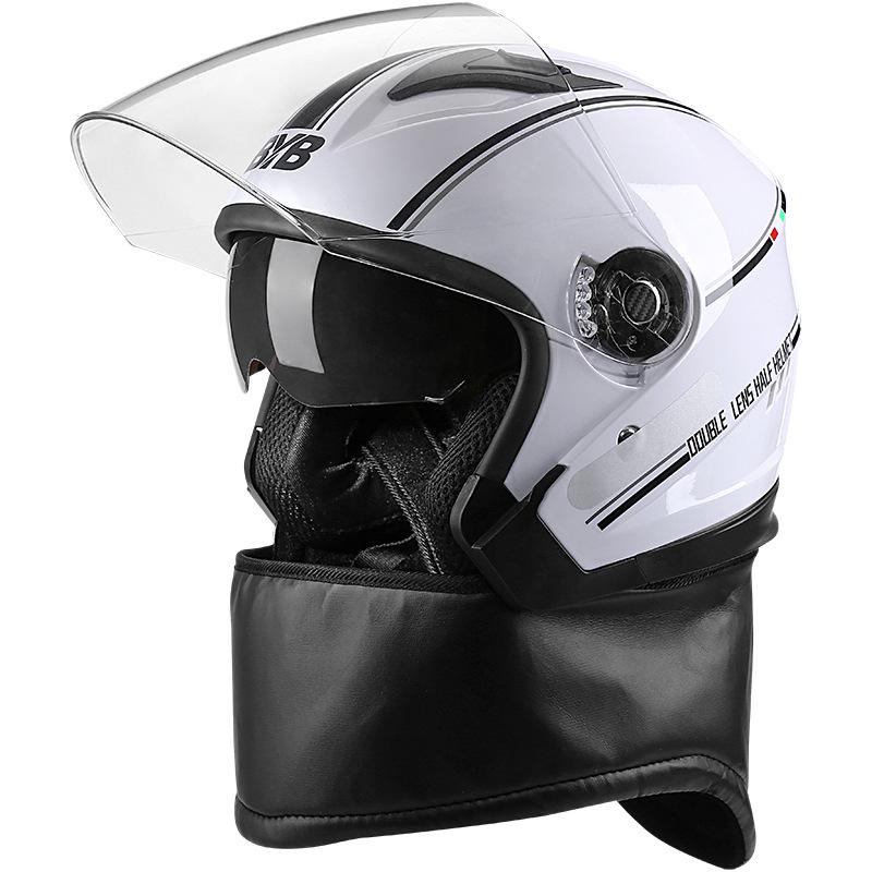 3C Certified All-Season Universal Motorcycle Helmet with Anti-Fog Double Lens and Neck Protection