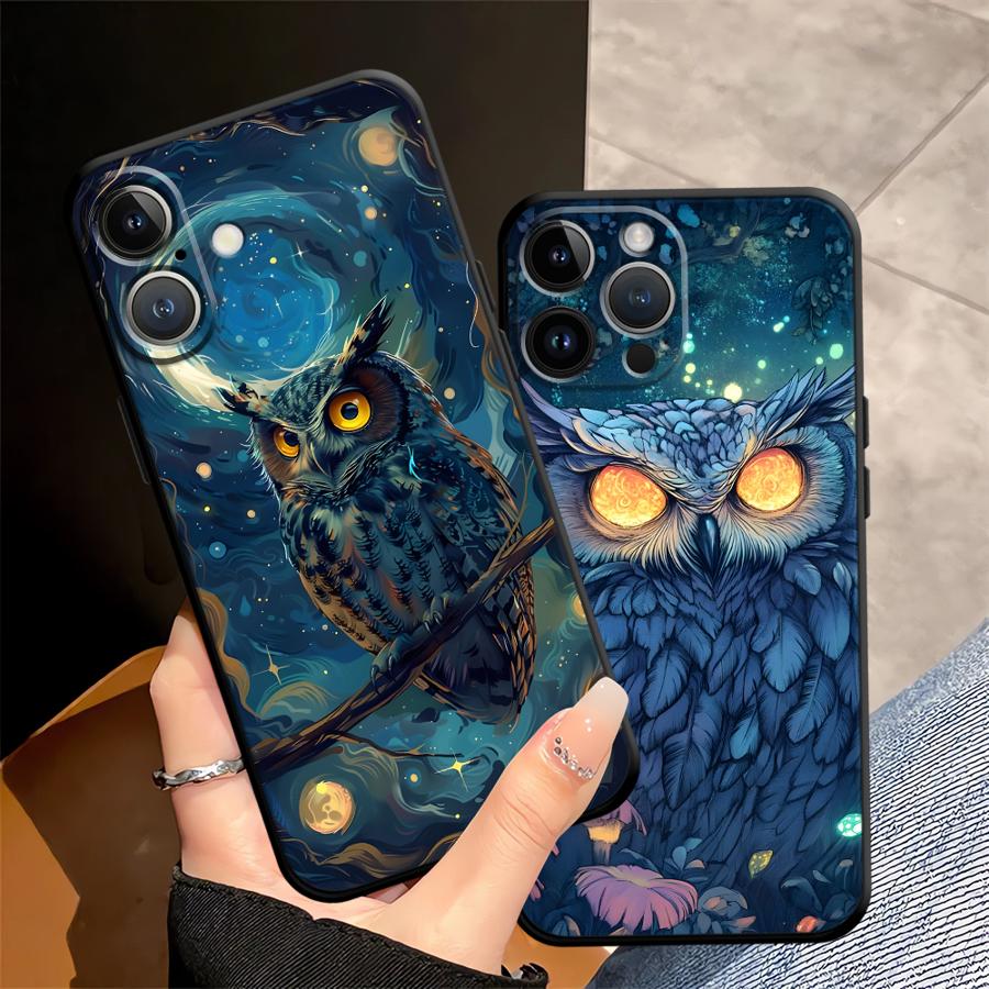 Фантазийный чехол-сова для Apple iPhone 17 Pro Max 13 Air 14 XR XS MAX 12 16 15 Pro 7 8 11 Funda Чехол для телефона