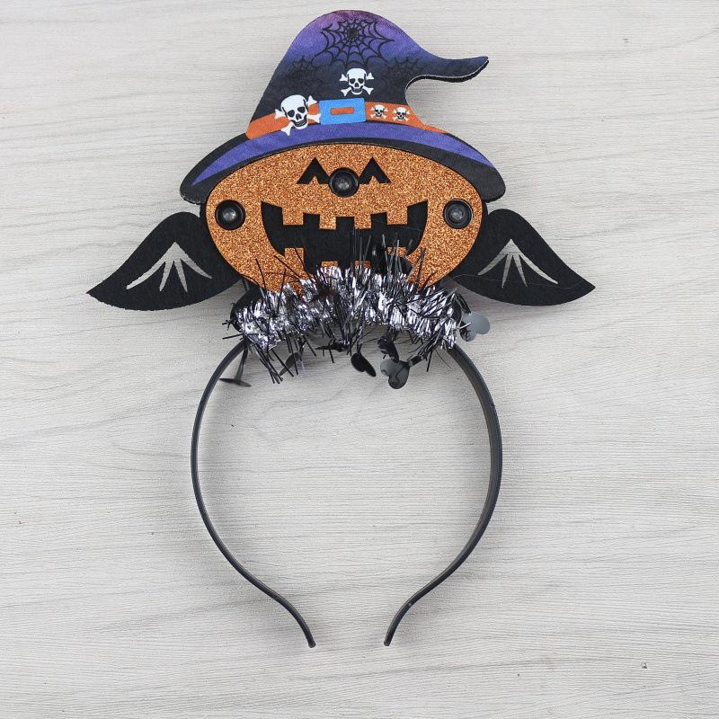 Luminous Halloween Pumpkin & Horn Headband for Kids & Adults