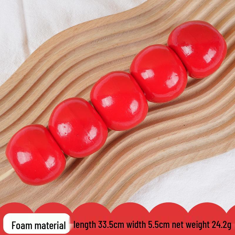 Simulated Candied Hawthorn Skewers for Photography and Educational Props