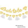 Bridal Shower Banner - Wedding Dress & Pink Glitter Lettering