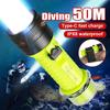 XHP50 Diving Flashlight USB Charging Underwater Strong Light Flashlight Magnetic Switch Focus Scuba Diving Flashlight