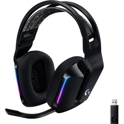 Игровая гарнитура - Беспроводная - Logitech G - G733 Lightspeed - PS5, PS4, ПК, MAC - Черный
