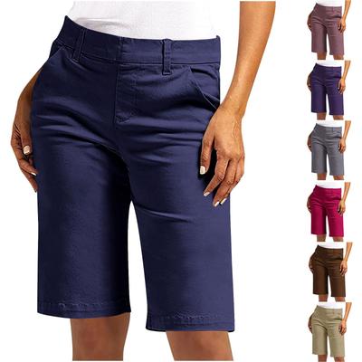 Шорты для женщин, модные повседневные летние шорты чинос с высокой талией 2025 года, прямые брюки для походов и отпуска