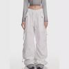 Women's White Wide-Leg Hiphop Jazz Dance Pants - Trendy Casual Overalls
