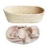 Bread Proofing Basket with Liner Oval Round Banneton Dough Proofing Bowls Handmade Sourdough Bread Rattan Fermentation Basket Baking Supplies