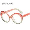 SHAUNA Ретро TR90 двойная цветная овальная женская оправа для очков прозрачная антисиняя мужская оптическая оправа «кошачий глаз»